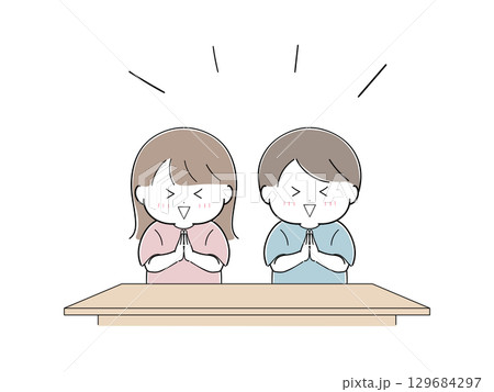いただきますの子どもセット(長机) いただきますの子どもセット(長机) 129684297