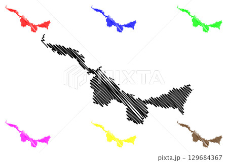 Vereda municipality (Bahia state, Municipalities of Brazil, Federative Republic of Brazil) map vector illustration, scribble sketch Vereda map 129684367
