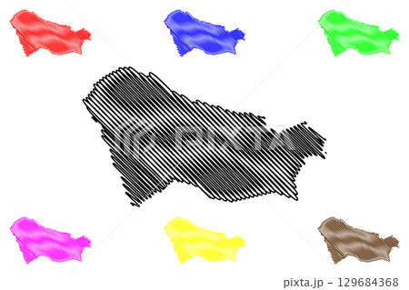 Wenceslau Guimaraes municipality (Bahia state, Municipalities of Brazil, Federative Republic of Brazil) map vector illustration, scribble sketch Wenceslau Guimaraes map 129684368