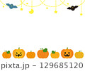 かわいいハロウィンの星と月フレーム 129685120