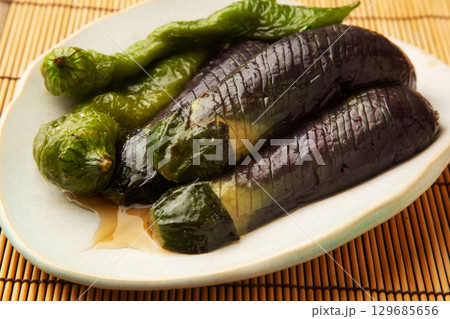 茄子と万願寺とうがらしの揚げ浸し 129685656