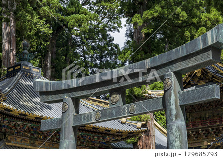 日光東照宮の陽明門前の鳥居 129685793