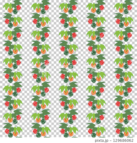 Colorful Okinawan melon seamless pattern 129686062