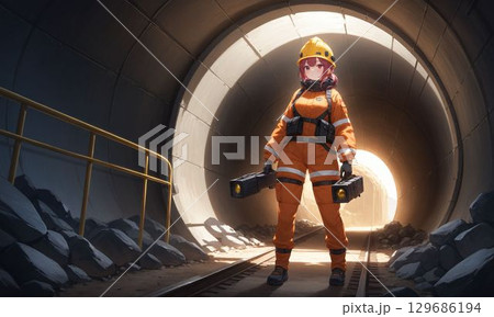 女性エンジニアの仕事風景|リアル&ドキュメンタリー調 女性エンジニアの仕事風景|リアル&ドキュメンタリー調 129686194