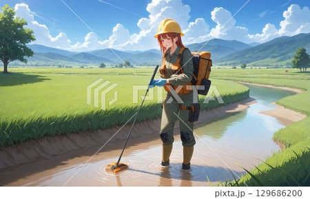 女性エンジニアの仕事風景｜リアル＆ドキュメンタリー調 129686200