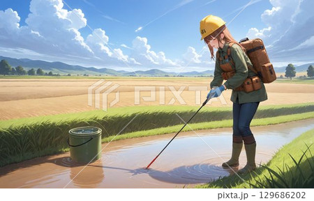 女性エンジニアの仕事風景｜リアル＆ドキュメンタリー調 129686202