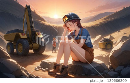 女性エンジニアの仕事風景｜リアル＆ドキュメンタリー調 129686209