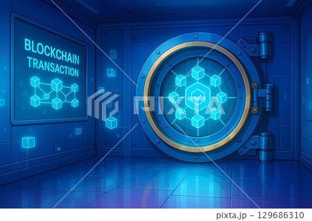 ブロックチェーン取引を可視化するデジタル金庫室 ブロックチェーン取引を可視化するデジタル金庫室 129686310