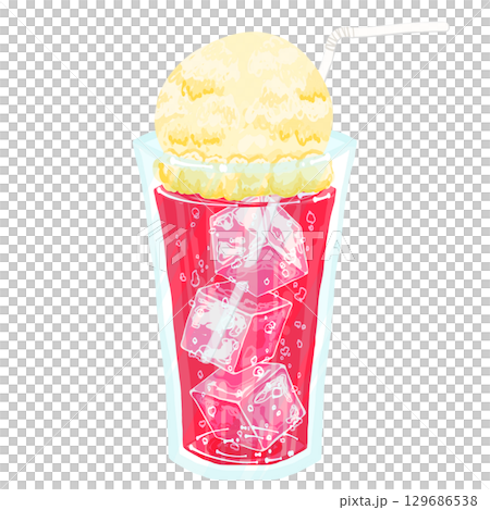 莓果汽水漂浮飲料 129686538