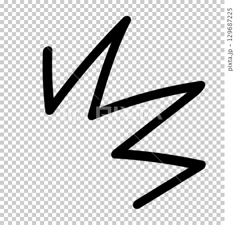 注目・気づき・強調・驚きの手描きアイコン。飾り、装飾。 注目・気づき・強調・驚きの手描きアイコン。飾り、装飾。 129687225