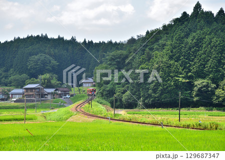 《岐阜県》恵那市　明知鉄道　山岡駅付近 129687347