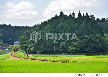《岐阜県》恵那市 明知鉄道 山岡駅付近 《岐阜県》恵那市 明知鉄道 山岡駅付近 129687350