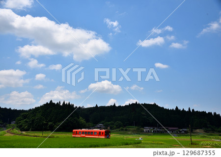《岐阜県》恵那市　明知鉄道　山岡駅付近 129687355