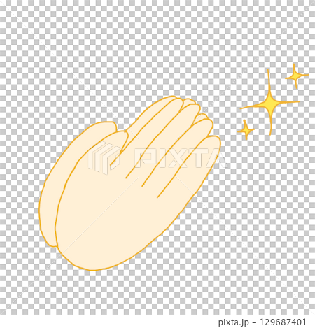 閃閃發光的掌聲插圖 129687401