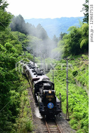 秩父鉄道 影森駅目指し急こう配を驀進する SLパレオエクスプレス 秩父鉄道 影森駅目指し急こう配を驀進する SLパレオエクスプレス 129687518