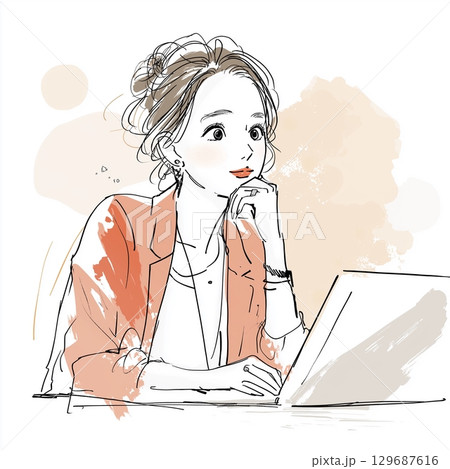 女性のイラスト 女性のイラスト 129687616