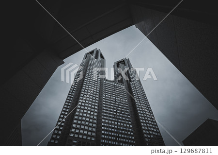 東京 西新宿の風景 都市風景 東京 西新宿の風景 都市風景 129687811