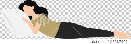 一個女人睡午覺的插圖 一個女人睡午覺的插圖 129687991