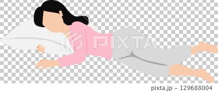 一個女人睡午覺的插圖 129688004