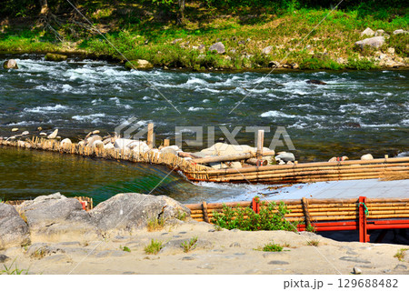 《愛知県》豊田市　上川口町　矢作川のやな 129688482