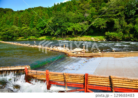 《愛知県》豊田市　上川口町　矢作川のやな 129688483
