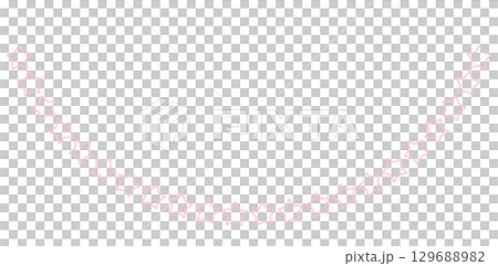 Pink star pattern curved line frame Pink star pattern curved line frame 129688982