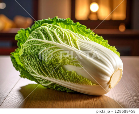 秋の収穫野菜（白菜,ハクサイ） 129689459