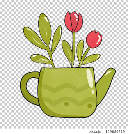 flowers in a pot flowers in a pot 129689719