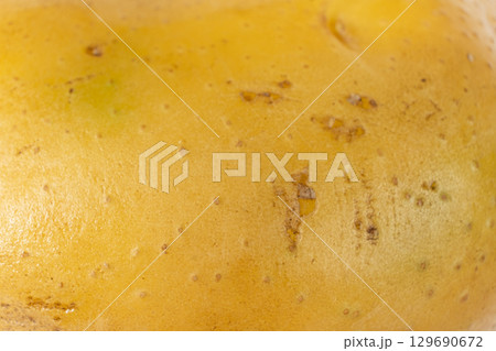 Natural Unpeeled Potato Texture Macro Shot Top View Natural Unpeeled Potato Texture Macro Shot Top View 129690672
