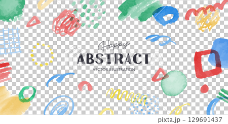 Colorful abstract watercolor illustration background 129691437