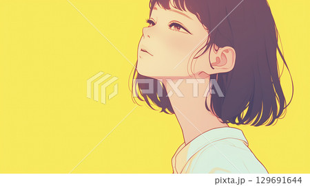 アニメーションイラスト　少女 129691644