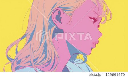 アニメーションイラスト　少女 129691670