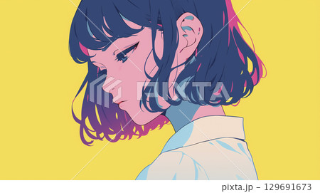 アニメーションイラスト　少女 129691673