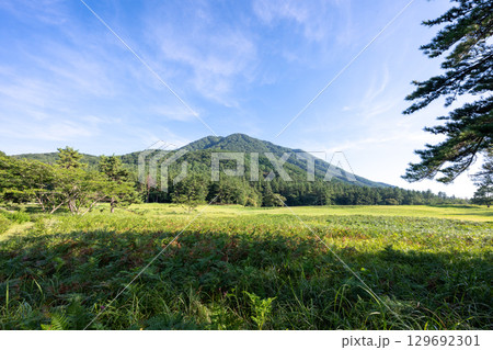 日本の島根県の三瓶山のとても美しい風景 日本の島根県の三瓶山のとても美しい風景 129692301