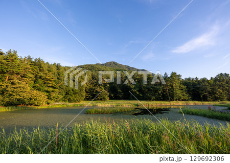 日本の島根県の三瓶山のとても美しい風景 日本の島根県の三瓶山のとても美しい風景 129692306