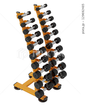 Gym Dumbbell rack, a stand for weightlifting gym equipment Gym Dumbbell rack, a stand for weightlifting gym equipment 129692485