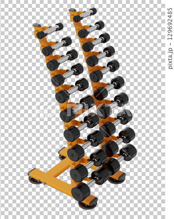 Gym Dumbbell rack, a stand for weightlifting gym equipment Gym Dumbbell rack, a stand for weightlifting gym equipment 129692485