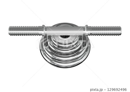 Parts of cast iron Chrome Adjustable Dumbbell, rod and weight plates 129692496