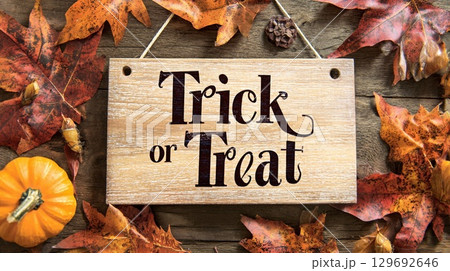 かぼちゃ トリックオアトリート Trick or Treat かぼちゃ トリックオアトリート Trick or Treat 129692646