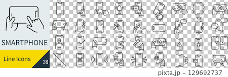 スマートフォンに関するアイコンセット 129692737