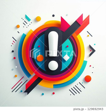 ビックリマーク、アイコン、エクスクラメーションマーク、！ 129692943