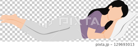 一個女人睡午覺的插圖 129693013