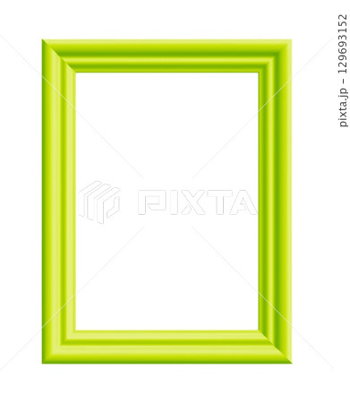 Green picture frame isolated on white background 129693152