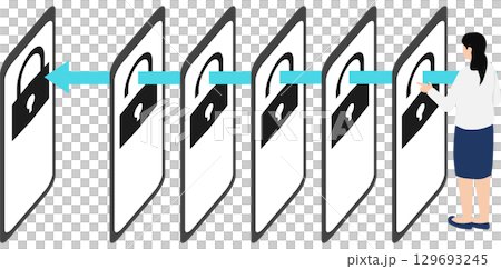 Cyber security illustration Cyber security illustration 129693245