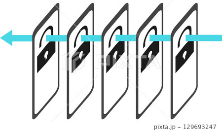 サイバーセキュリティのイラスト サイバーセキュリティのイラスト 129693247