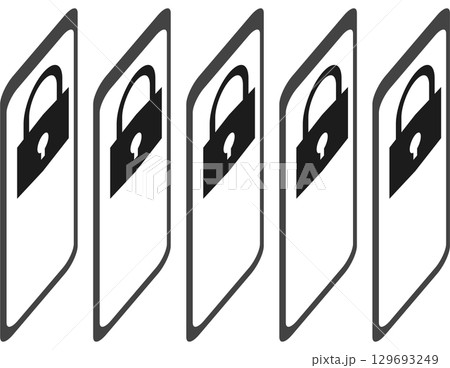 サイバーセキュリティのイラスト サイバーセキュリティのイラスト 129693249