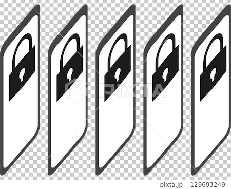 サイバーセキュリティのイラスト サイバーセキュリティのイラスト 129693249