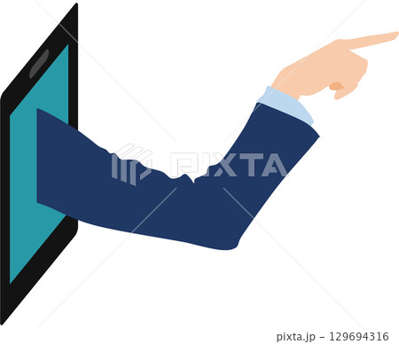 SNSを利用する企業のイラスト 129694316