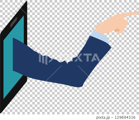 SNSを利用する企業のイラスト 129694316