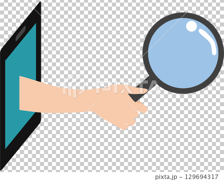 Illustration of a company using social media Illustration of a company using social media 129694317